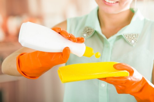 Carpet cleaning team managing an appointment change and service preparation