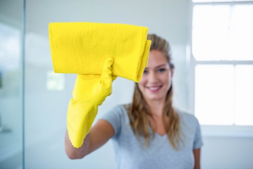Specialist hard floor cleaning equipment used on tiled flooring in SW2